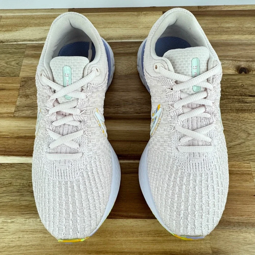 Nike React‎ Infinity Run Flyknit 3 Women's Running Shoes Pink Multi Size 6.5